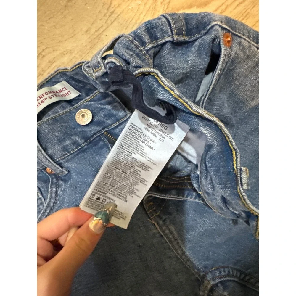 Levi's Boys Performance 514 Straight Leg Jeans Medium Wash Blue Size 14‎ Regular